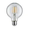 Pauleen LED-filamentpære G80 E27 4,8 W klar 2.700 K