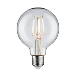 Pauleen LED-filamentpære G80 E27 4,8 W klar 4.000 K
