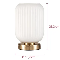 Pauleen Noble Purity bordlampe med hvidt glas