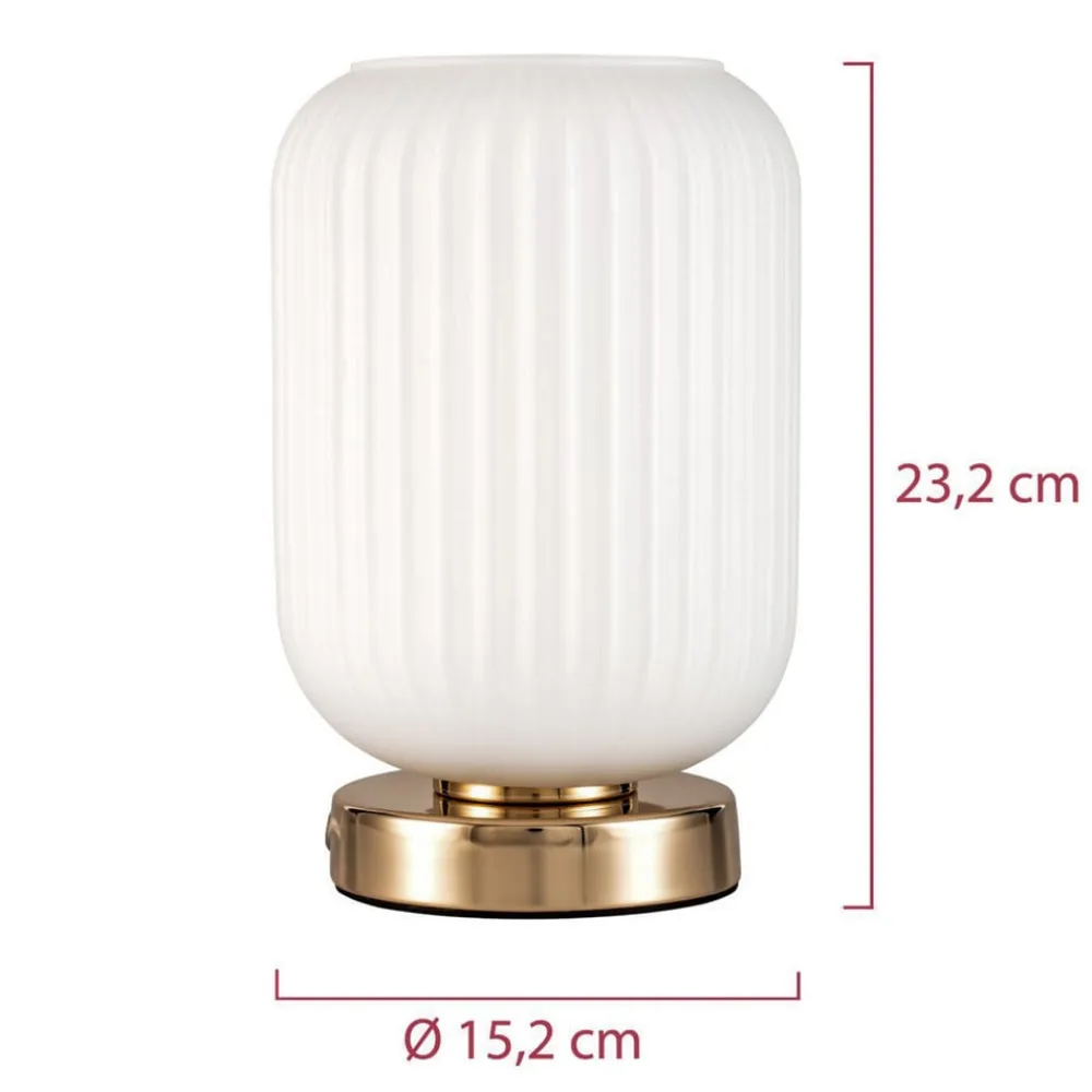 Pauleen Noble Purity bordlampe med hvidt glas