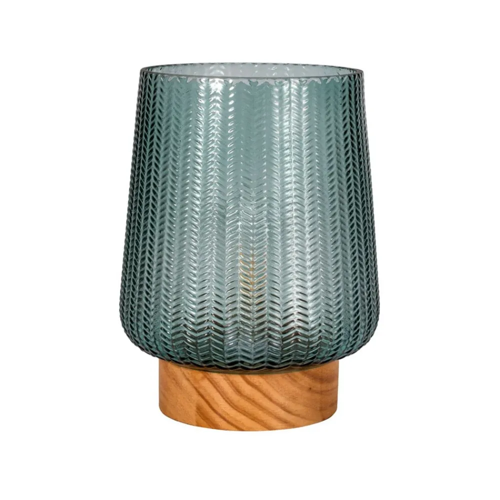 Pauleen Pretty Glamour E27-LED, træfod, turkis