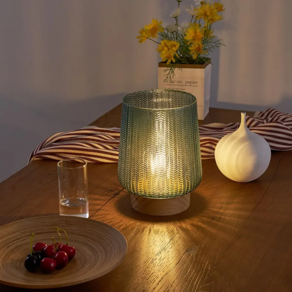 Pauleen Pretty Glamour E27-LED, træfod, turkis