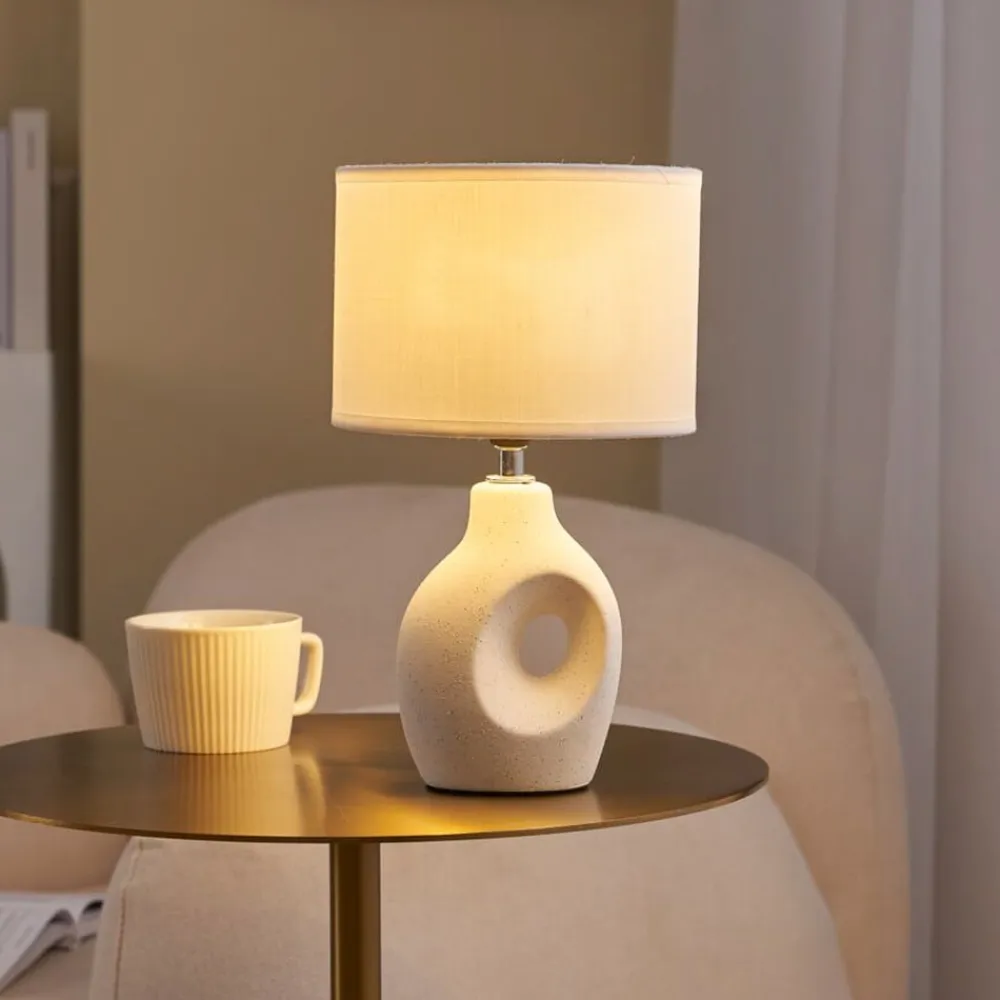 Pauleen Bordlamper>Pure Crush bordlampe, hvid/beige