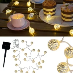 Pauleen Sunshine Glamour solcelle-lyskæde, sølv