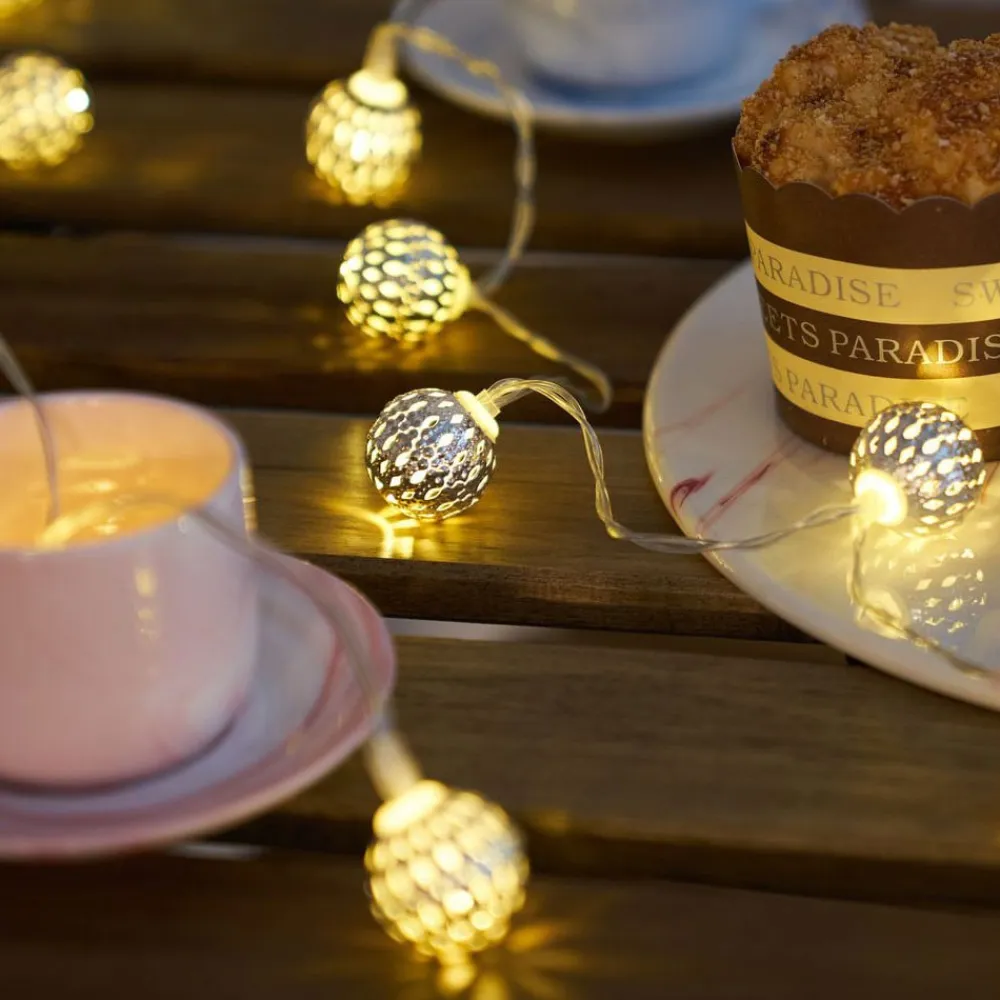 Pauleen Sunshine Glamour solcelle-lyskæde, sølv