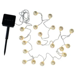 Pauleen Sunshine Glamour solcelle-lyskæde, sølv