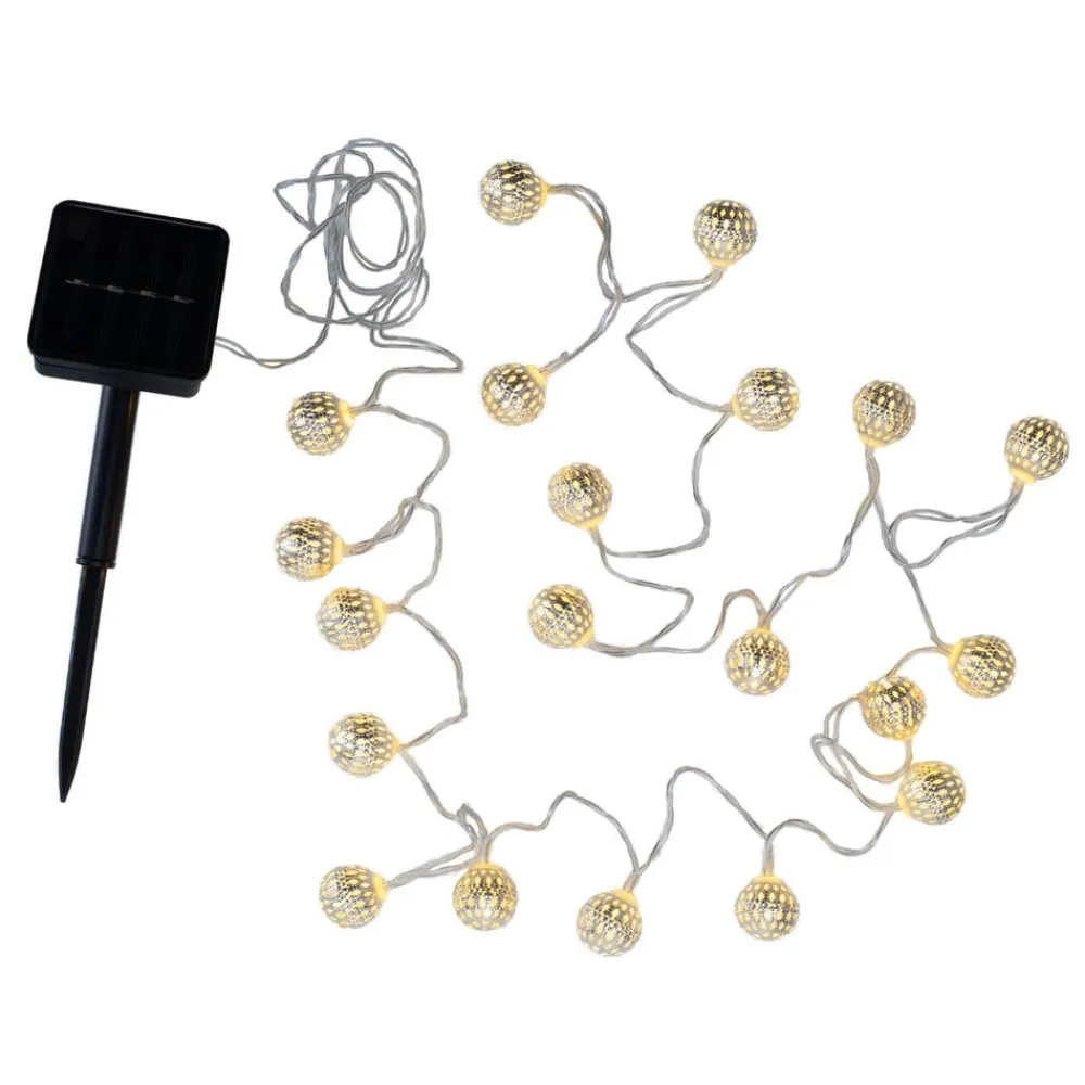 Pauleen Sunshine Glamour solcelle-lyskæde, sølv