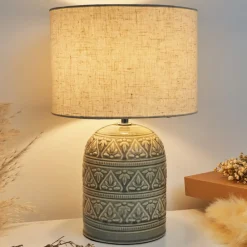 Pauleen Bordlamper>Tender Pearl bordlampe med stofskærm