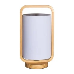 Woody Charm bordlampe af stof og træ^Pauleen