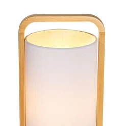 Woody Charm bordlampe af stof og træ^Pauleen