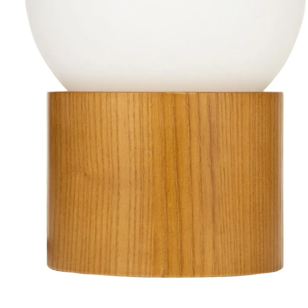 Pauleen Bordlamper>Woody Shine bordlampe, træfod, glaskugle