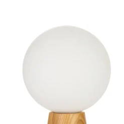 Pauleen Woody Soul bordlampe, træfod, glaskugle