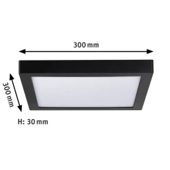 Abia LED-panel 30x30 cm 2.700 K sort^Paulmann Outlet