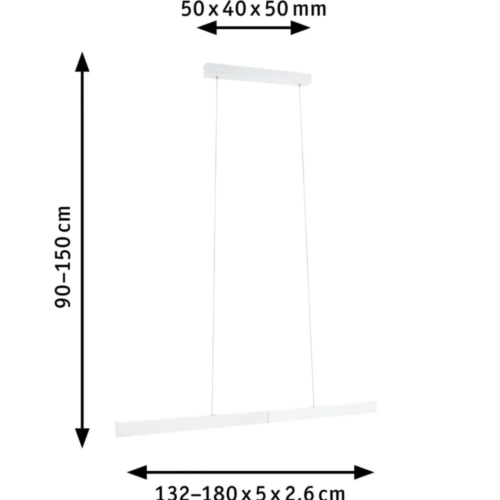 Paulmann Aptare LED-hængelampe, ZigBee, sort