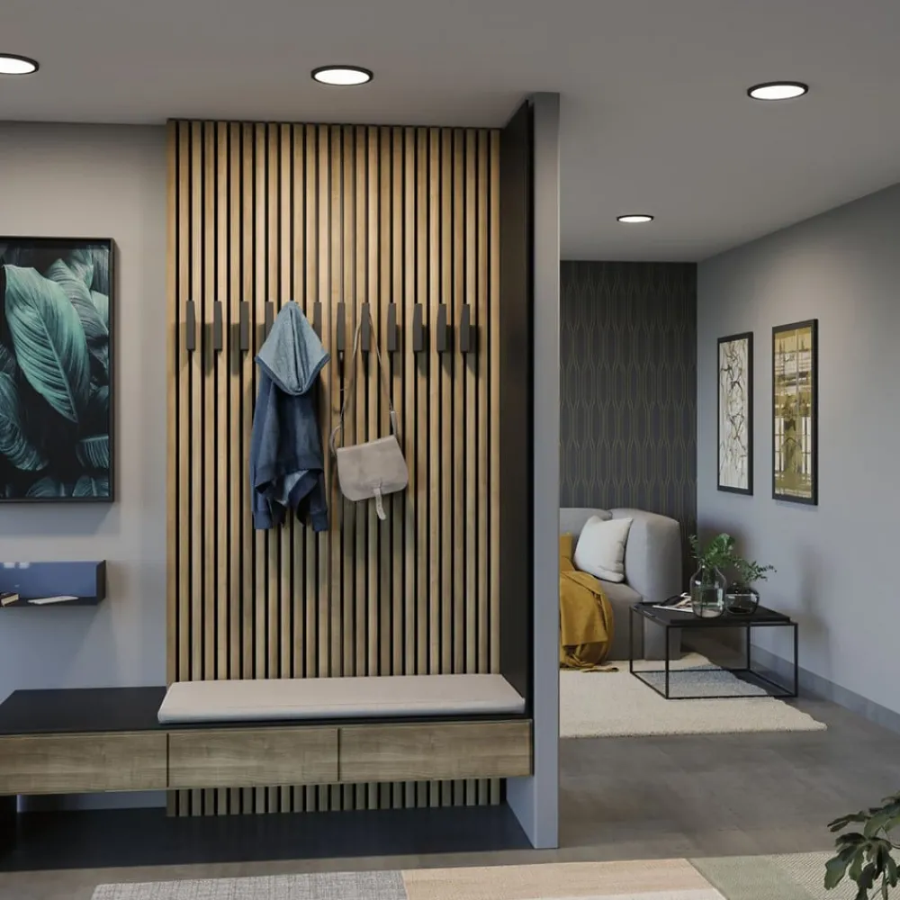 Areo LED-panel rund sort 4000K Ø17,5cm^Paulmann Online