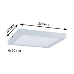 Paulmann Atria loftlampe 2.700 K 22 x 22 cm, hvid