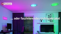 Paulmann Atria Shine Panel dæmpet krom RGBW Ø42cm