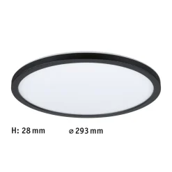 Paulmann Atria Shine Panel on/off sort 840 Ø29cm