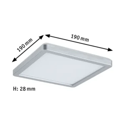 Paulmann Atria Shine panel on/off krom 830 19x19