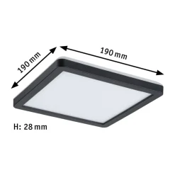 Atria Shine Panel on/off sort 840 19x19^Paulmann Sale