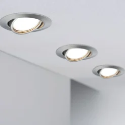 Paulmann Base LED-indb.spot, 3 stk 3-step-dim jern