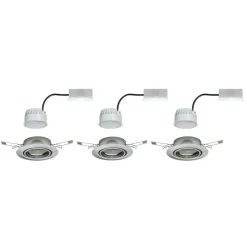 Paulmann Base LED-indb.spot, 3 stk 3-step-dim jern