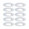 Paulmann Arbejdsrum/Kontor|Gang>Calla LED-indbygningsspot, Ø9cm, 840, 10 stk., hvid, IP65