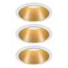 Paulmann Cole LED-spot, guld-hvid, 3-sæt