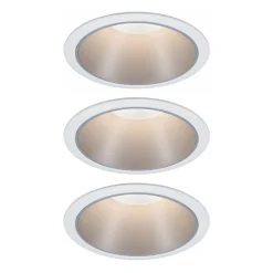 Cole LED-spot, sølv-hvid, 3-pak^Paulmann Hot