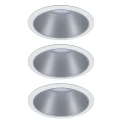 Cole LED-spot, sølv-hvid, 3-pak^Paulmann Hot