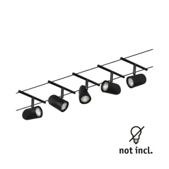 Cup wiresystem basissæt 5 lk, mat sort^Paulmann New