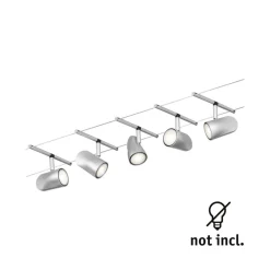 Cup wiresystem basissæt 5 lk, mat krom^Paulmann Hot