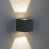 Paulmann Væglamper>Cybo udendørs LED-væglampe, 2.700 K, 8 x 8 cm, grå