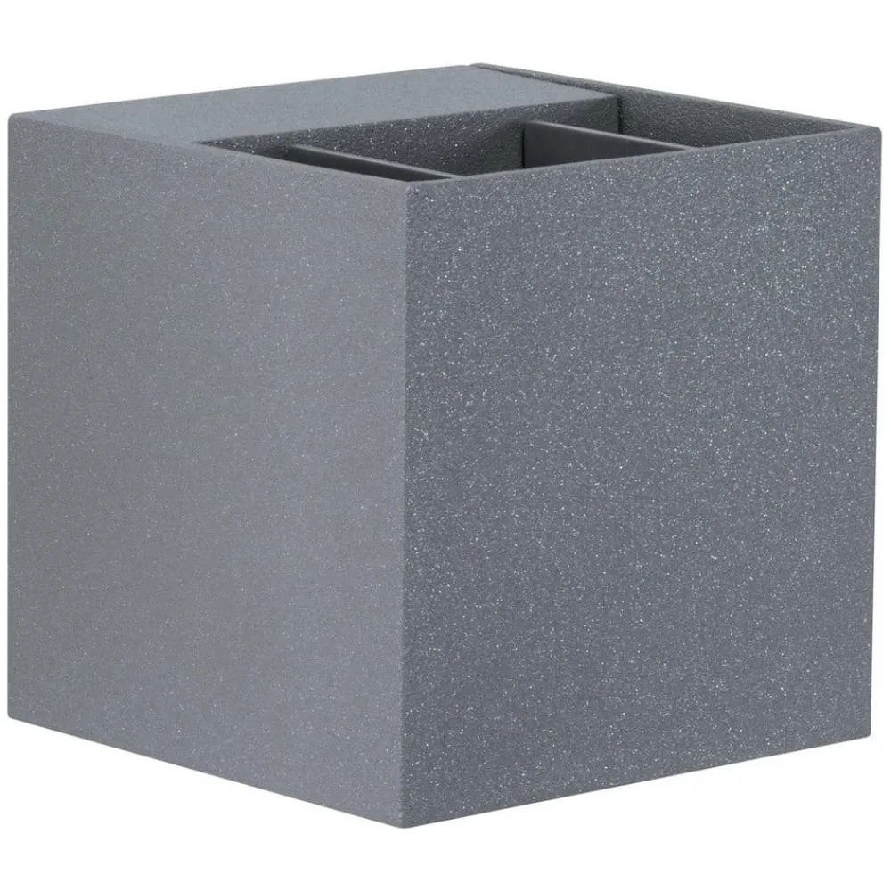 Paulmann Væglamper>Cybo udendørs LED-væglampe, 2.700 K, 8 x 8 cm, grå
