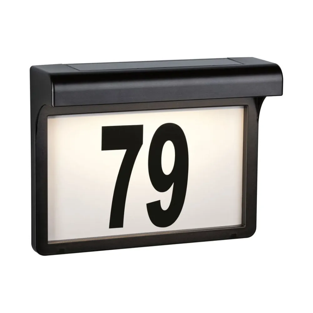 Paulmann Dayton solcelledrevet LED-husnummerlampe