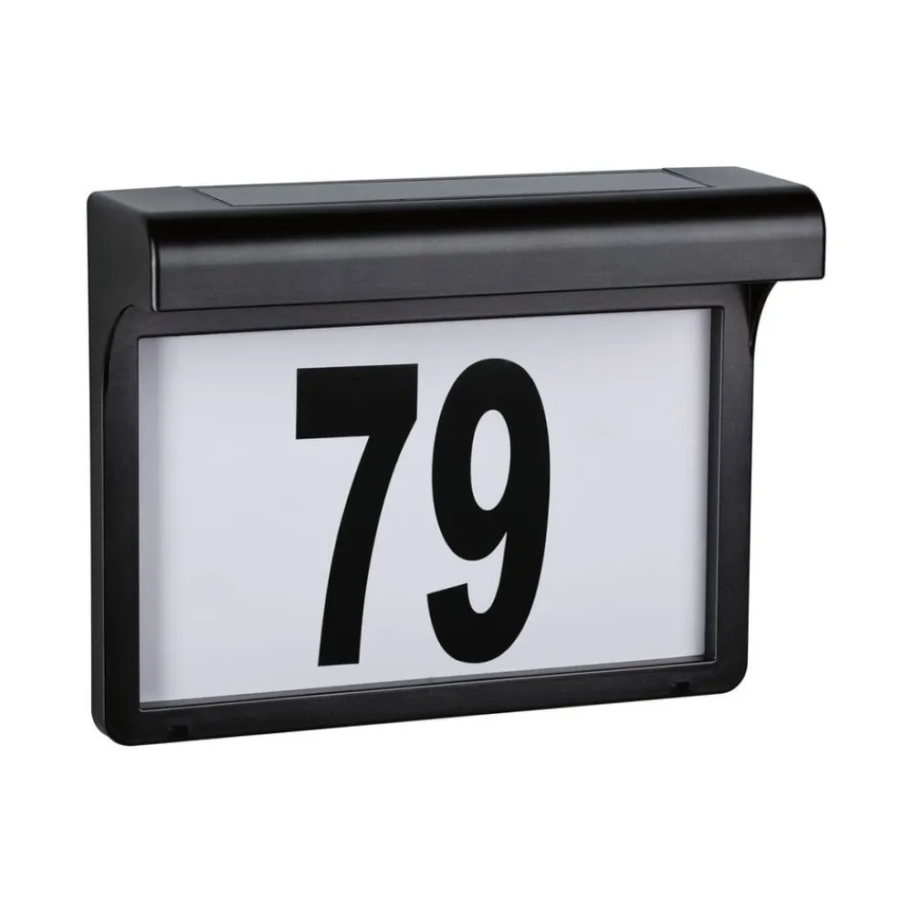 Paulmann Dayton solcelledrevet LED-husnummerlampe