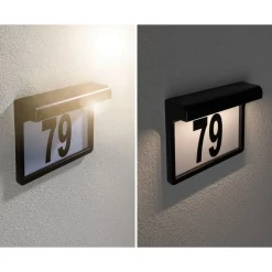Paulmann Dayton solcelledrevet LED-husnummerlampe