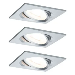 3-delt spot Nova Coin kantet dæmpbar, alu^Paulmann Hot