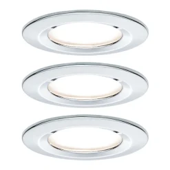 Paulmann 3-delt spot Nova rund, IP44 dæmpbar krom