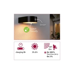 Paulmann Solcelle Lampe Med Sensor|Væglampe Med Sensor><noscript><img width=