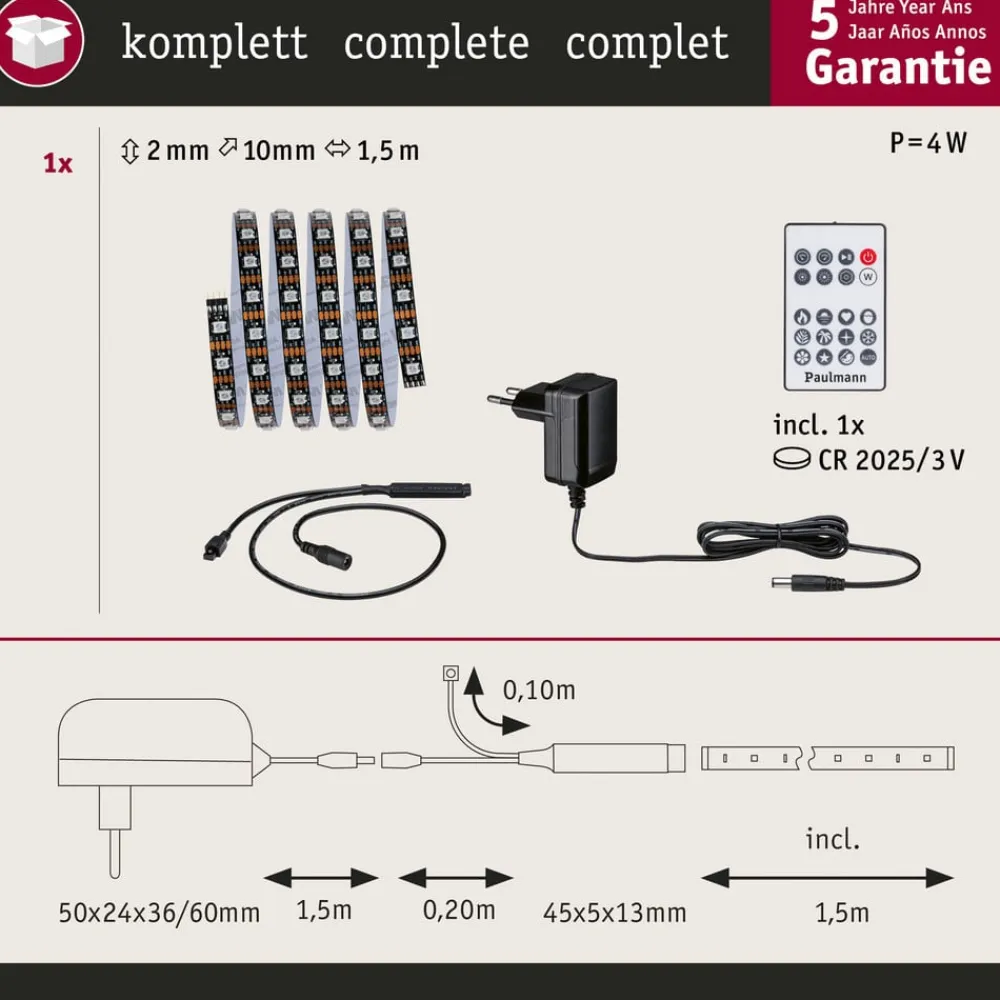 EntertainLED LED-strip, RGB, sæt, 1,5 m^Paulmann Outlet