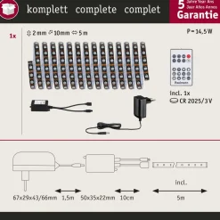 Paulmann EntertainLED LED-strip, RGB, sæt, 5m
