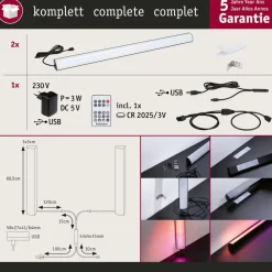 EntertainLED Lightbar, RGB, 60 cm, sæt med 2 stk^Paulmann Discount