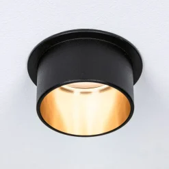 Paulmann Loftlamper|Indbygningsspots>Gil LED indbygget sort mat/guld