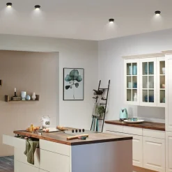 Gil LED-indbygning, mat sort/guld, 3 stk^Paulmann Discount