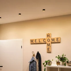 Gil LED-indbygning, mat sort/guld, 3 stk^Paulmann Discount