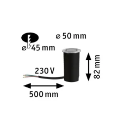 Paulmann Goldlicht LED nedgravningsspot 5cm skærm