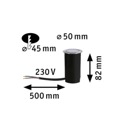 Paulmann Goldlicht LED nedgravningsspot Ø5cm