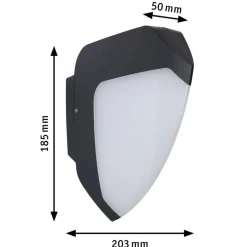 Ikosea udendørs LED-væglampe sensor 3000K^Paulmann Clearance