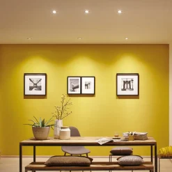 Paulmann Loftlamper>indbygningslampe Nova, hvid Ø 8 cm GU10-LED IP44 3-pak